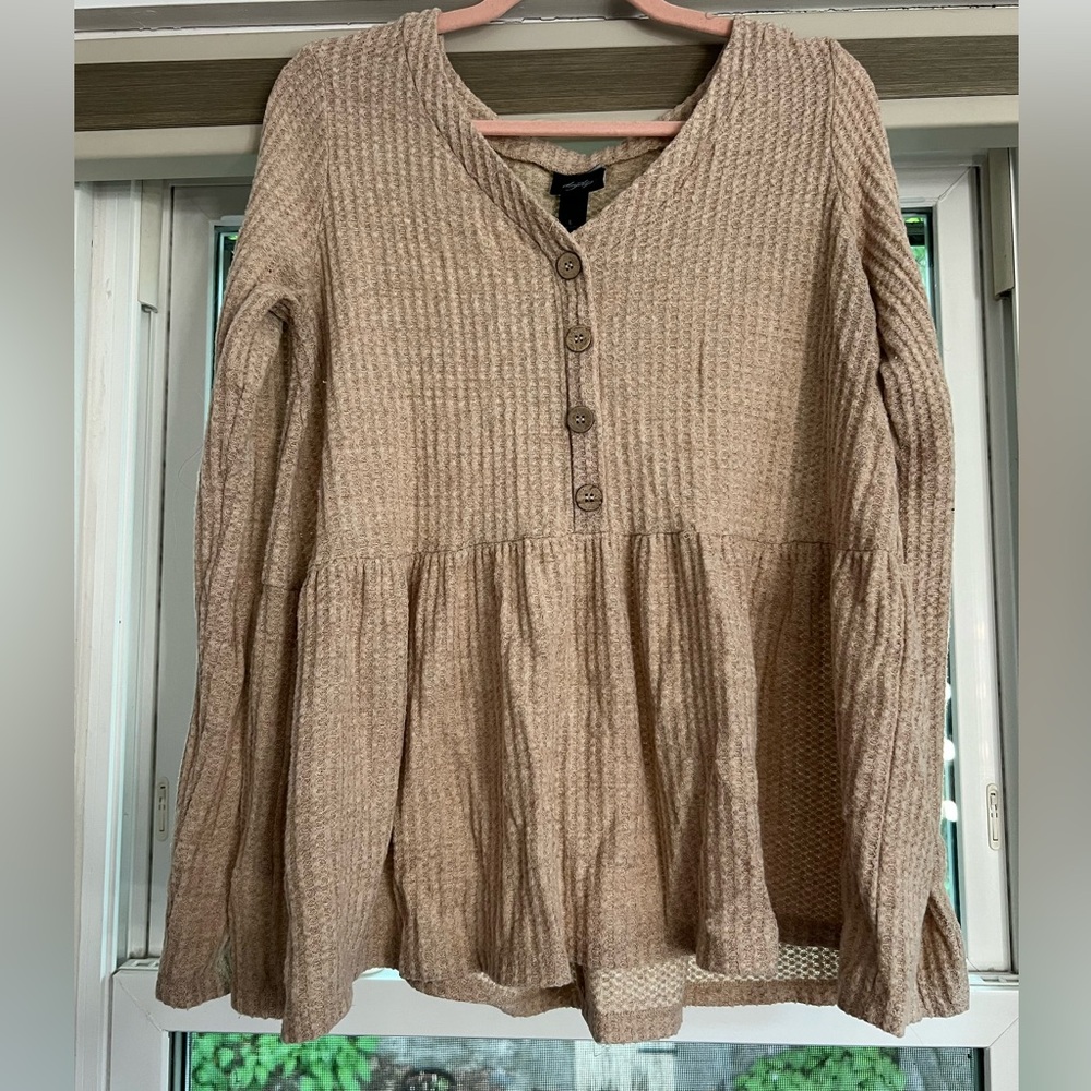 peplum beige sweater